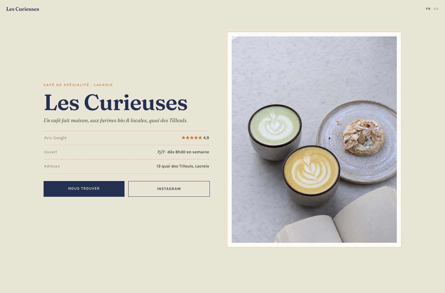 « Les Curieuses » · Coffee shop · centre-ville